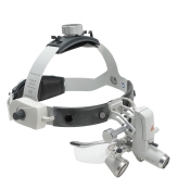 Lampada frontale HEINE ML 4 LED con occhialini binoculari HR 2,5 x / 340 mm e mPack